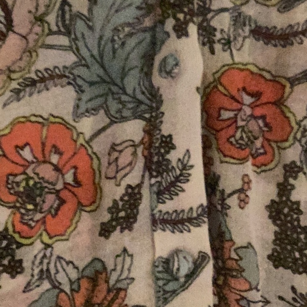 Free People Earth Folk Tea Set Floral Maxi Dress (Flaw) Duster Drape Swim Cover - Picture 9 of 10